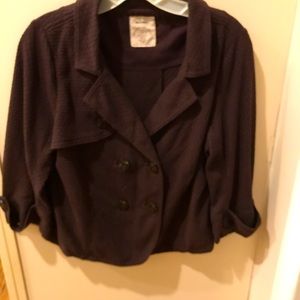 Soft cropped unlined Modern Blazer Maroon size L